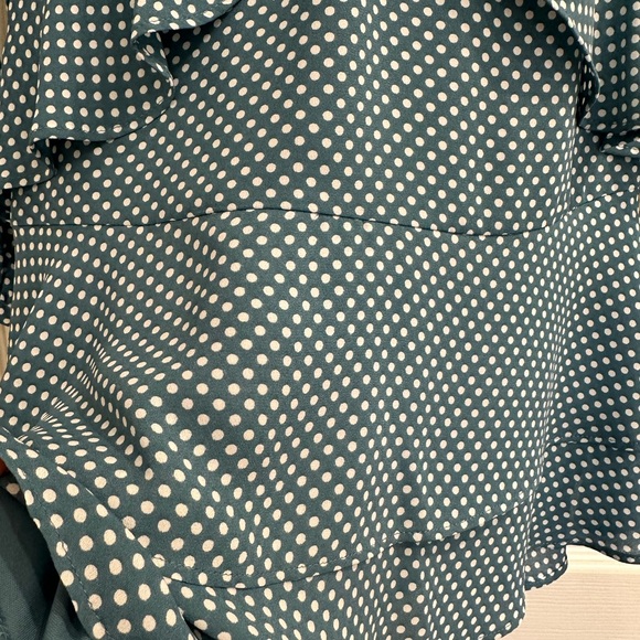 EXPRESS BLUE POLKA DOT MINI DRESS SIZE 4 FLIRTY SUMMER COUNTRY STYLE - Picture 5 of 8